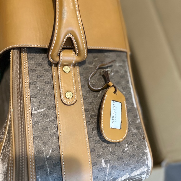 Vintage Gucci Boston Sherry Line GG Travel  Leather  suitcase - Picture 13 of 16